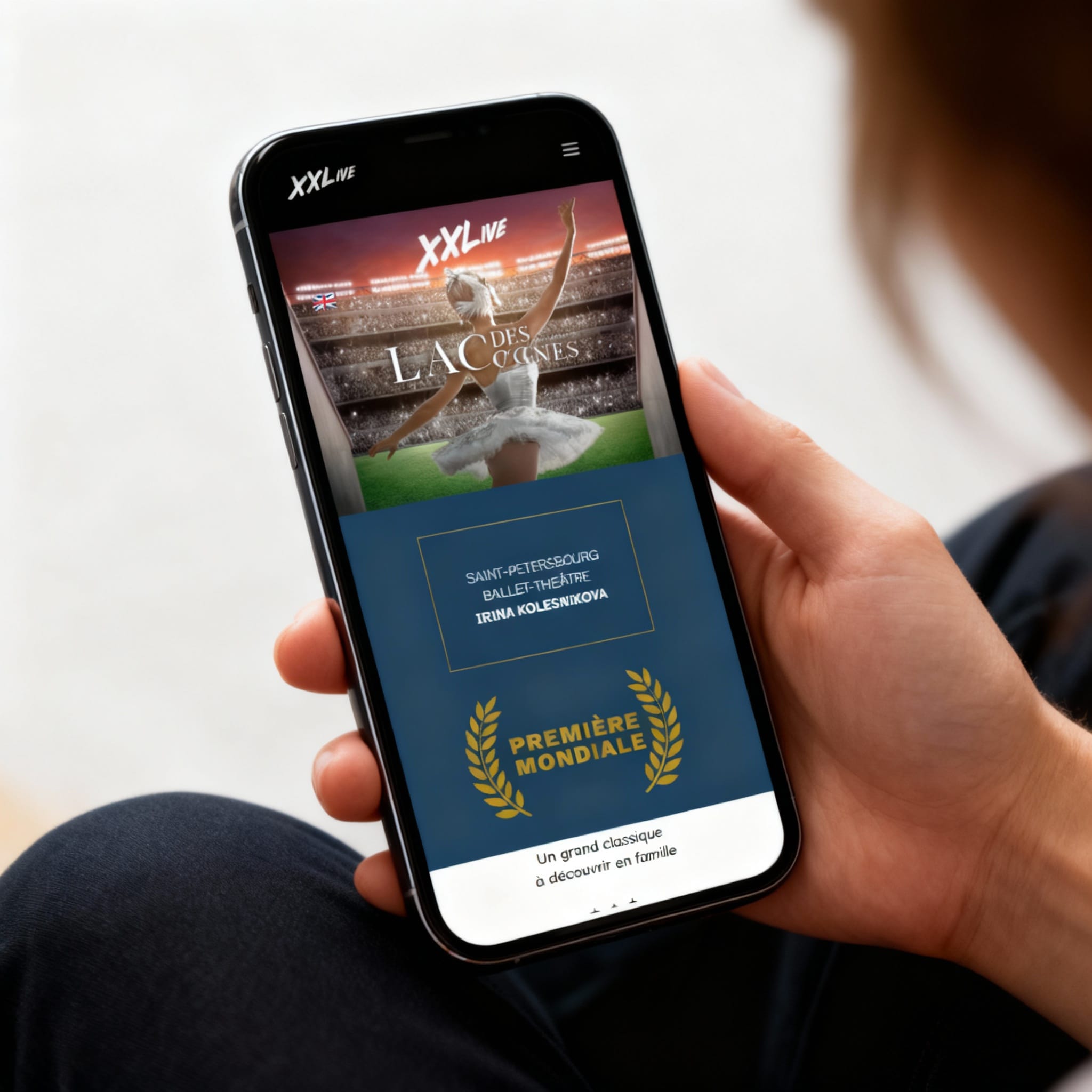 Site événementiel XXlive Lac des Cygnes Paris - One-page spectacle par Kaleidos agence partenaire