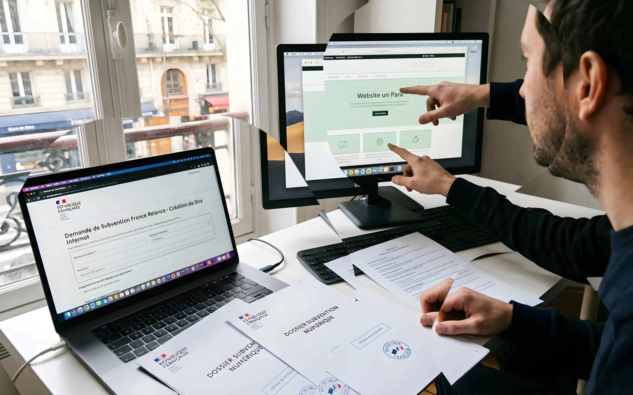 llustration header : Guillaume Blanc accompagne les entrepreneurs pour l'obtention d'aides et subventions pour le financement de leurs projets web.